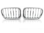 Paire de grilles de calandre BMW X3 F25 de 2010 a 07/2014 Chrome