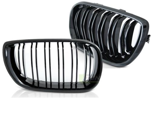 Paire grilles calandre BMW serie 3 E46 01-05 Look Sport Noir glossy