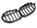 Grille de calandre avant BMW Serie 1 F40 de 2019 a 2024 Double barre noir brillant