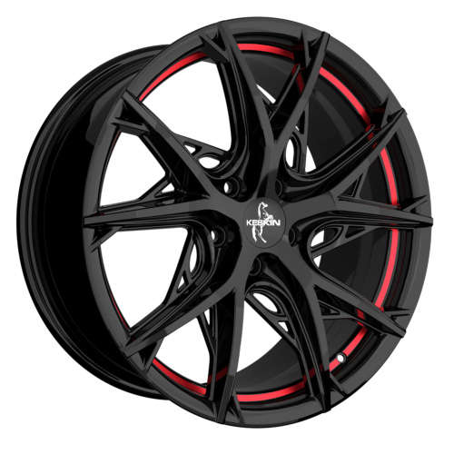Jante Keskin KT24 19x8.5 ET30 5/112 BLACK PAINTED RED INSIDE