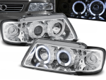 Paire de feux phares Audi A3 8L de 1996 a 2000 Angel eyes chrome