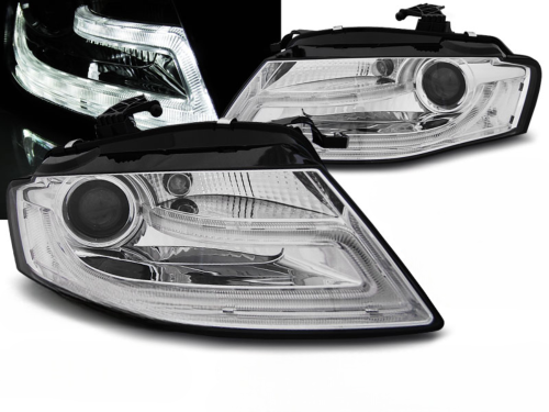Paire de feux phares Audi A4 B8 de 2008 a 2011 Xenon DRL led chrome