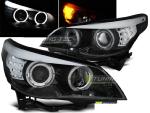 Paire de feux phares BMW E60 /E61 03-07 angel eyes led noir