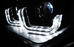 Paire de feux phares BMW serie 3 F30 / F31 de 2011 a 2015 U-led bar DRL noir