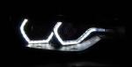 Paire de feux phares BMW serie 3 F30 / F31 11-15 angel eyes noir led DRL