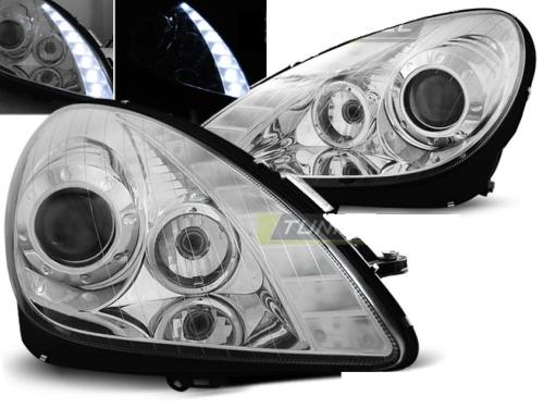 Paire de feux phares Mercedes SLK R171 04-11 Daylight Led chrome