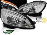 Paire de Phares Mercedes W204 07-10 LED LTI Dynamique chrome