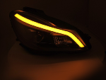 Paire de Phares Mercedes W204 de 2011 a 2014 LED LTI DRL Dynamique Noir Brillant