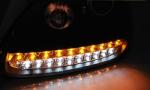 Paire de feux phares Porsche Cayenne de 2002 a 2006 Daylight led xenon noir