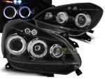 Paire de feux phares Renault Clio 3 05-09 angel eyes noir