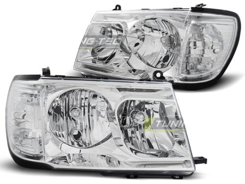 Paire de feux phares Toyota Land Cruiser FJ100 98-04 chrome