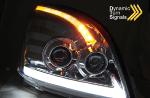 Paire feux phares Toyota Land Cruiser 120 03-09 TubeLight Led Chrome