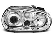 Paire de feux phares VW Golf 4 97-03 angel eyes chrome