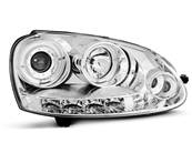 Paire de feux phares VW Golf 5 03-09 angel eyes chrome