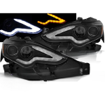 Paire de feux phares avant pour Lexus IS 13-16 Ful Led LTI noir