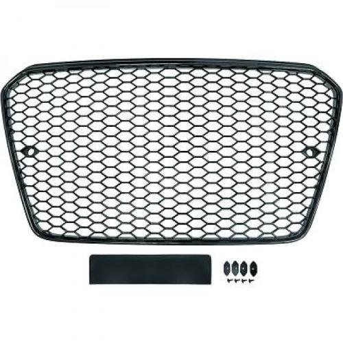 Grille de Calandre pour Audi A5 B8 de 2012 a 2016 Noir ABS PDC