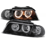 Paire de feux phares Audi A4 B5 de 1999 a 2000 angel eyes noir