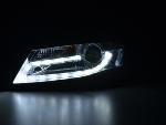 Paire de feux phares Design Daylight DRL Led Audi A4 de 2008 A 2011 Chrome