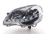 Paire de feux phares Daylight Led VW Polo 9N3 de 05-09 Chrome