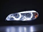 Paire de feux phares Xenon Daylight Led DRL BMW X5 E70 06-10 chrome