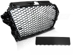 Calandre pour Audi A3 8V de 2012 a 2016 Look Sport Noir Brillant