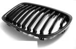 Paire de grilles de calandre BMW X1 E84 09-12 noir brillant