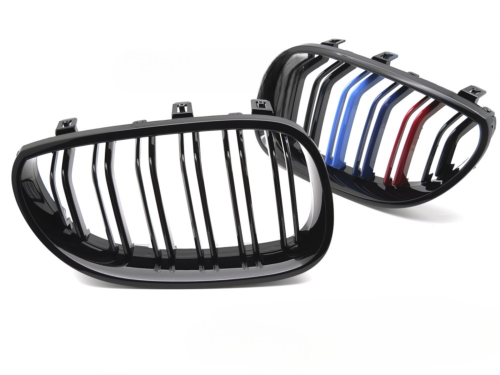 Calandre BMW Serie 5 E60/E61 de 2003 a 2010 Look Sport noir Brillant 3 couleurs