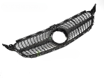 Grille calandre Mercedes classe C W205 18-21 Look Diamant Noir Chrome