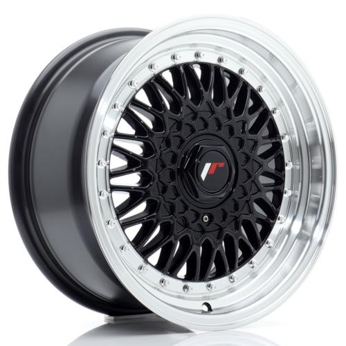 Jante JR Wheels JR9 16x7.5 ET25 4x100/108 Glossy Black w/Machined Lip