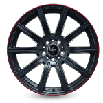 Jante Keskin KT16 19x9.5 ET45 5/112 MATT BLACK LIP RED