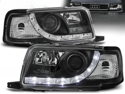 Paire de feux phares Audi 80 B4 berline de 1991 a 1996 Daylight led noir