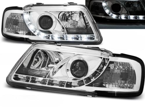 Paire de feux phares Audi A3 8L de 1996 a 2000 Daylight DRL led chrome