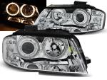 Paire de feux phares Audi A3 8P 03-08 angel eyes chrome