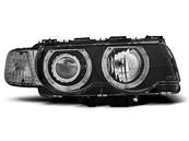 Paire de feux phares BMW serie 7 E38 de 1998 a 2001 angel eyes noir
