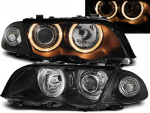 Paire de phares BMW serie 3 E46 Berline de 05/1998 a 08/2001 angel eyes noir