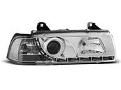 Paire Feux Phares BMW serie 3 E36 Berline 90-99 Daylight led chrome