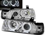 Paire Feux Phares BMW serie 3 E36 Coupe 90-99 angel eyes CCFL chrome