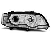 Paire de feux phares BMW X5 E53 de 1999 a 2003 angel eyes CCFL Xenon Chrome