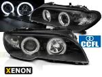 Paire de phares BMW serie 3 E46 Coupe 03-06 xenon angel eyes CCFL noir