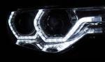 Paire de feux phares BMW serie 3 F30 / F31 11-15 angel eyes chrome led DRL