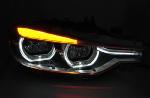 Paire de feux phares BMW serie 3 F30 / F31 11-15 angel eyes chrome Full led DRL