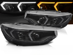 Paire de feux phares BMW serie 4 F32 / F33 de 2013 a 2017 Xenon LED DRL Noir