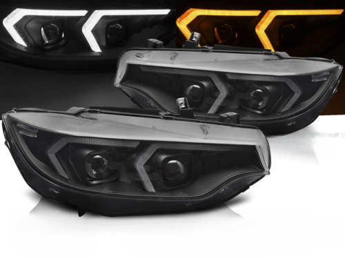 Paire de feux phares BMW serie 4 F32 / F33 de 2013 a 2017 FULL LED TRU DRL Noir