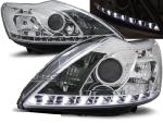 Paire de feux phares Ford Focus 08-10 Daylight led chrome