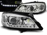 Paire de feux phares Opel Astra G 97-04 Daylight led chrome