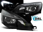 Paire de feux phares Opel Astra J 10-12 LED DRL Noir