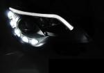 Paire de feux phares Opel Corsa D de 2011 a 2014 LED DRL LTI noir