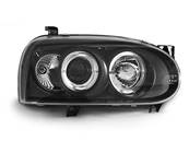 Paire de feux phares VW Golf 3 91-97 angel eyes noir