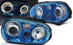 Paire de feux phares VW Golf 4 97-03 angel eyes bleus