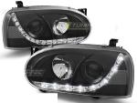 Paire de feux phares VW Golf 3 91-97 daylight led noir